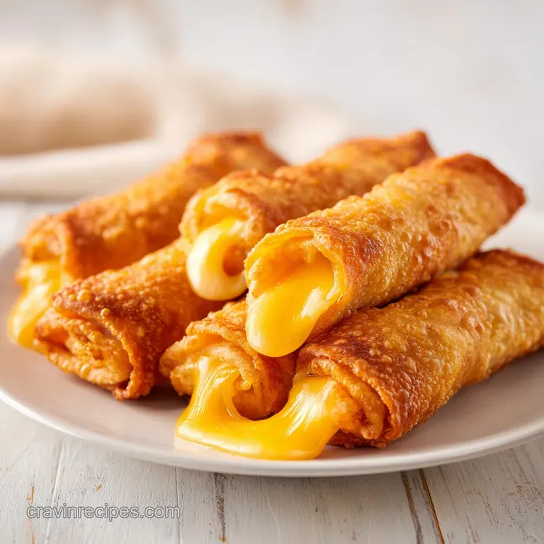 Cheesy Breakfast Egg Rolls: Golden and Crispy
