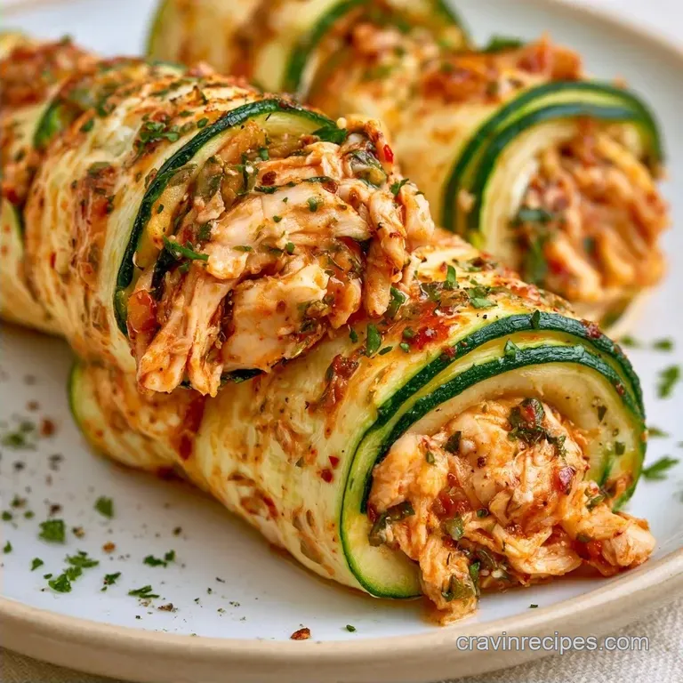 Cheesy Baked Chicken Zucchini Enchiladas