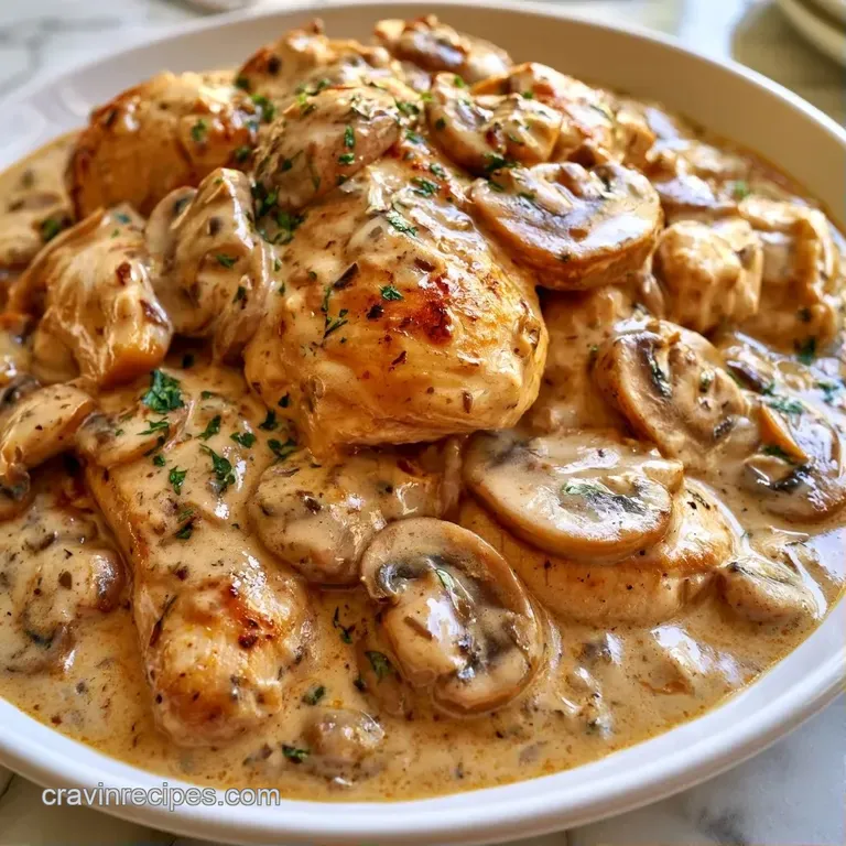 Elegantly plated tender meat and sliced mushrooms in a glossy sauce, served beside a swirl of buttery puree.