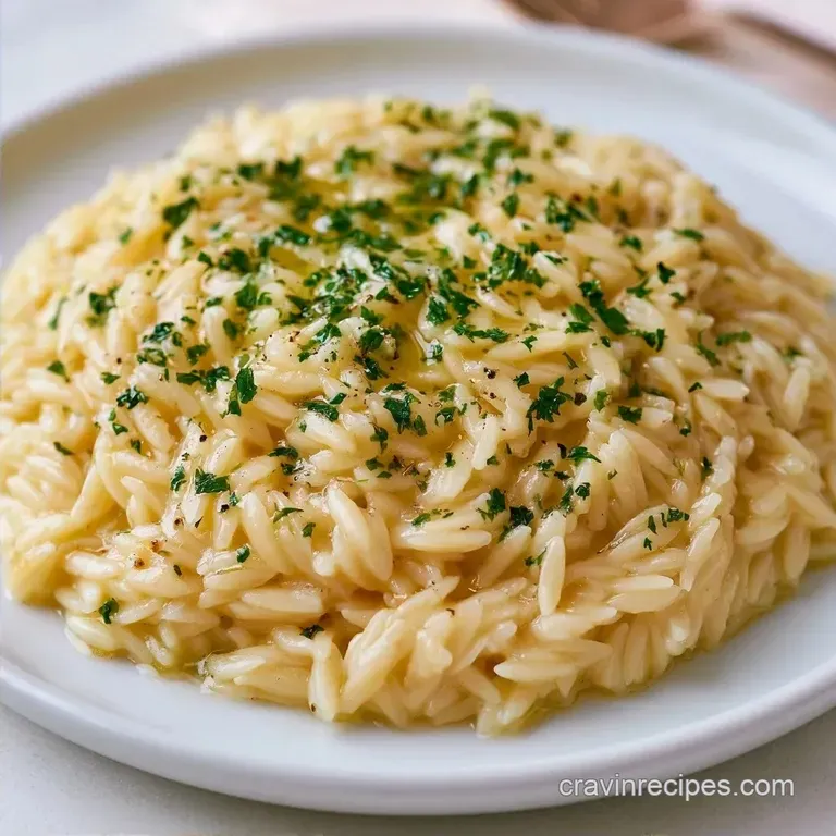 Creamy Garlic Parmesan Orzo in 20 Minutes