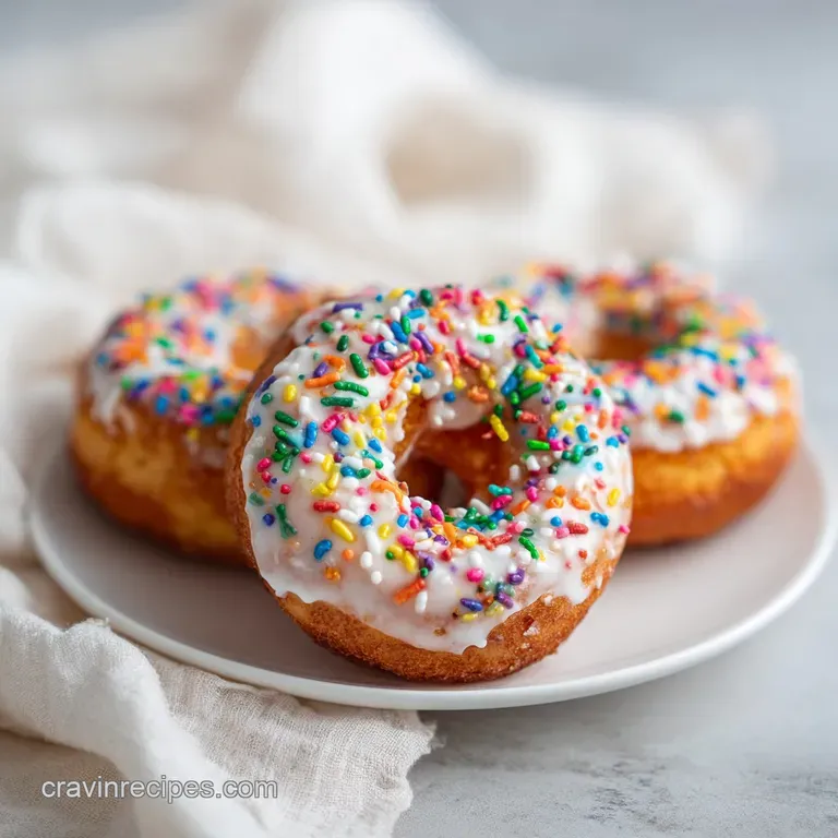 Warm, airy donuts stacked high, drizzled with a glossy glaze and sprinkled with cinnamon