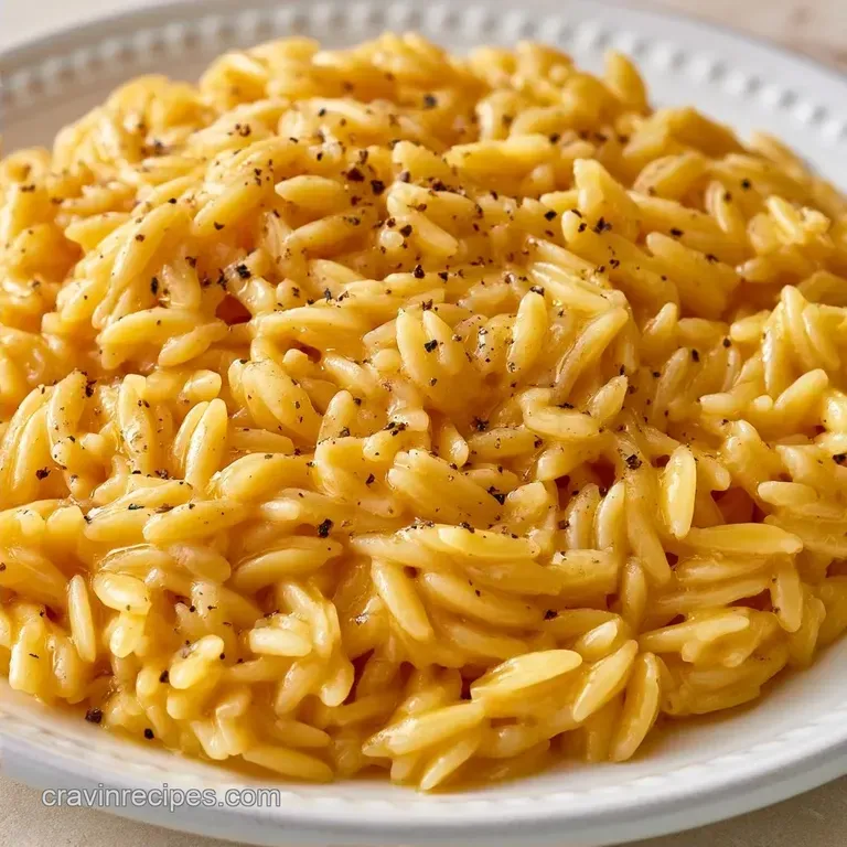 Easy Homemade Orzo Pasta with Chicken Broth