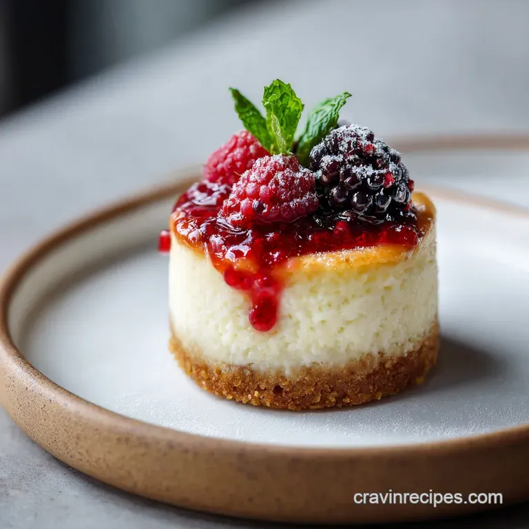 Easy Mini Cheesecake Recipe with Graham Cracker Crust