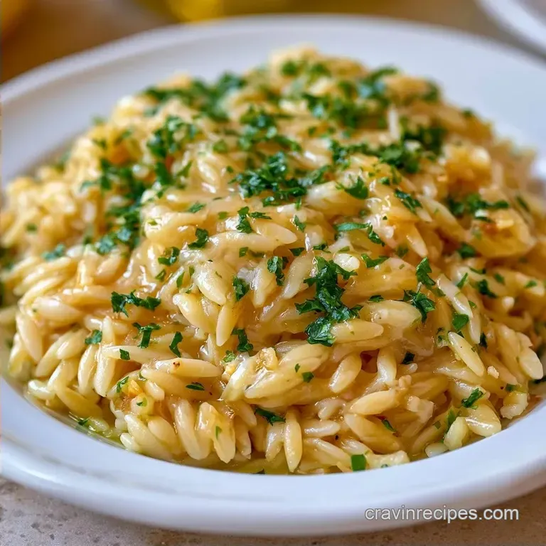 Fifteen Minute Orzo Pasta: Healthy Garlic Parmesan