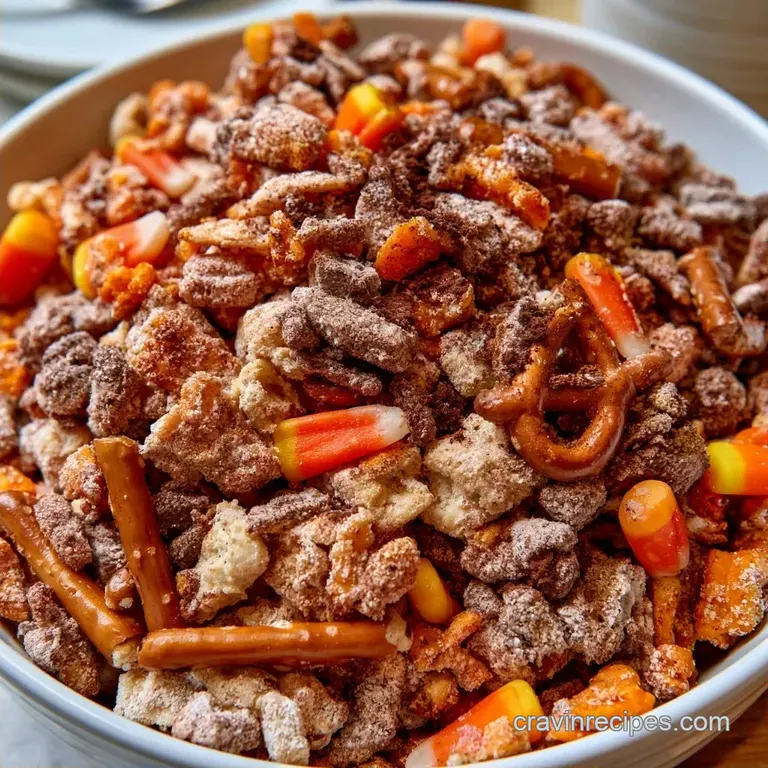 Halloween Chex Mix Muddy Buddies in 10 Minutes