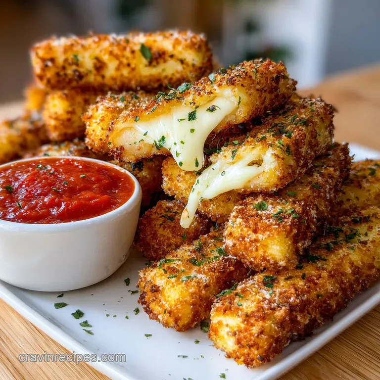 Air Fryer Mozzarella Sticks Homemade