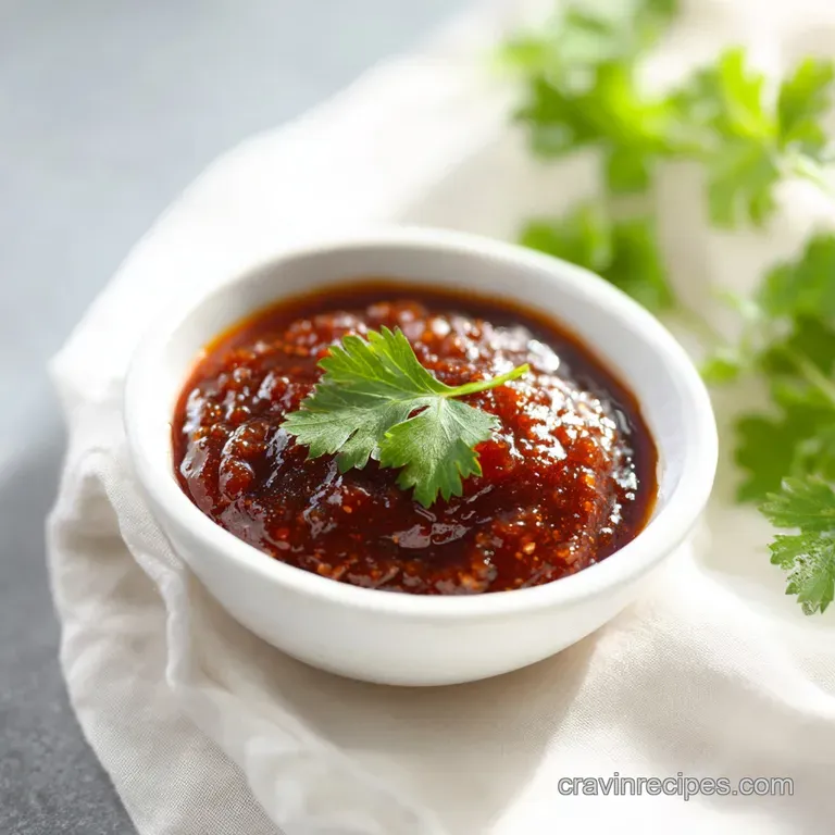 A swirl of deep mahogany BBQ sauce artfully drizzled over succulent ribs.
