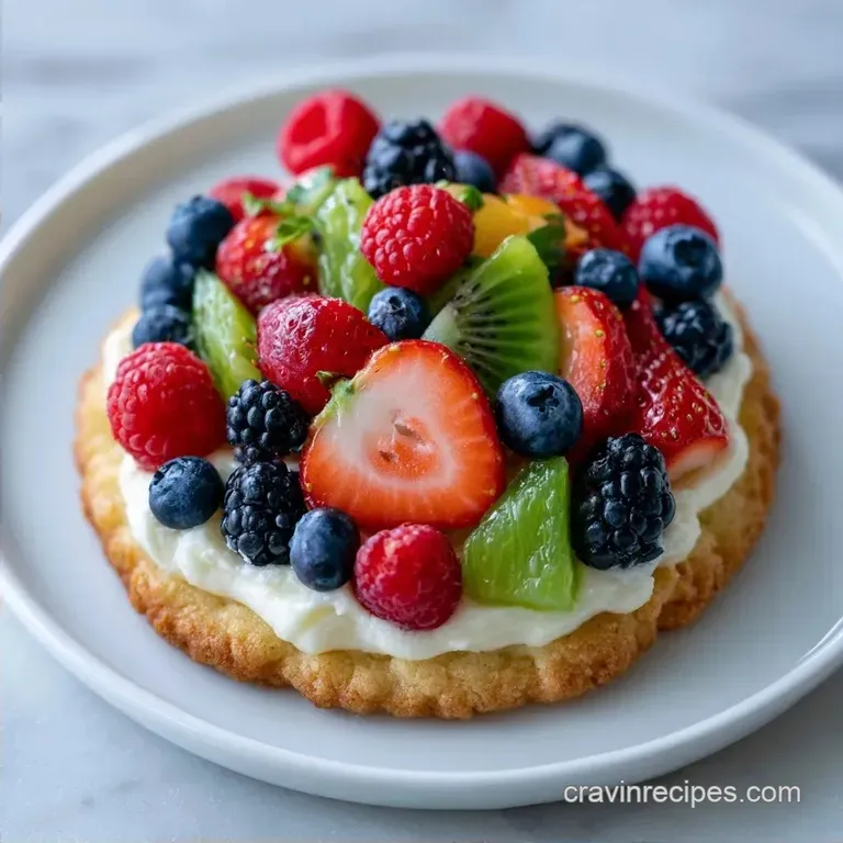 Zesty Lemon Sugar Cookie Fruit Pizza