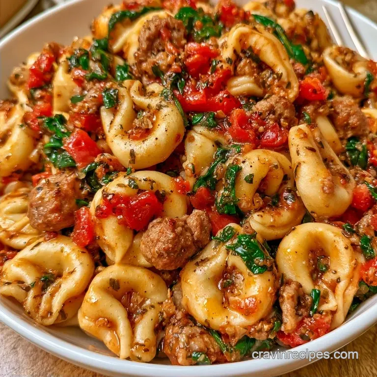 Sausage and Tortellini Soup with Spinach in 30 Minutes