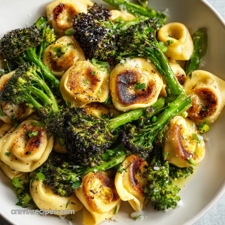 Sheet Pan Broccoli Tortellini Bake: Charred and Cheesy