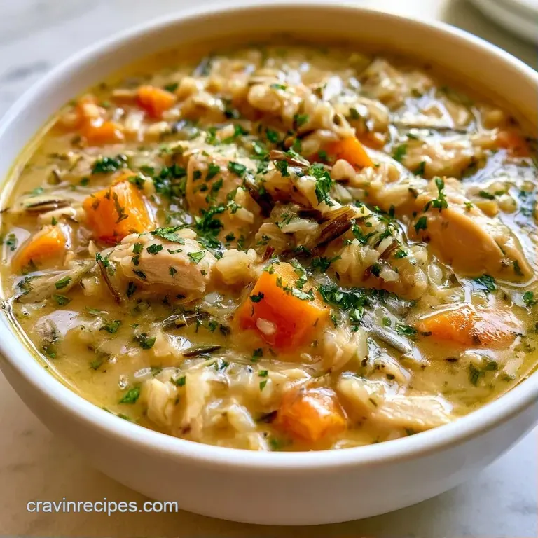 Thick, creamy soup in a white bowl garnished with fresh green parsley, served alongside warm, buttery toasted bread.