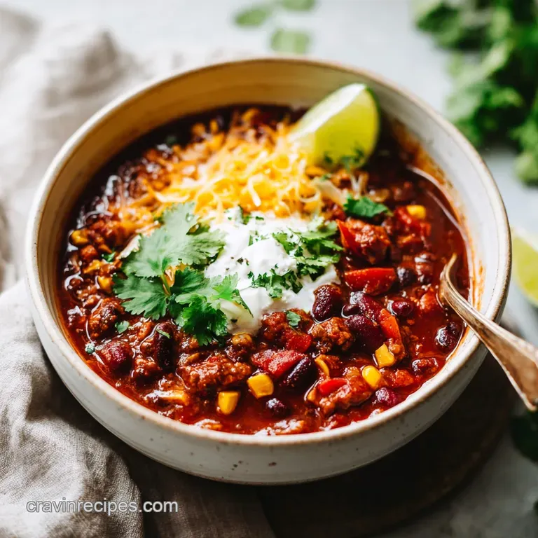 Slow Cooker Chili Recipe: Tender Beef