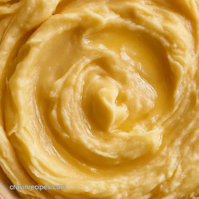 Smooth, pillowy white potato puree swirled in a white ceramic bowl, topped with a pat of melting yellow butter.