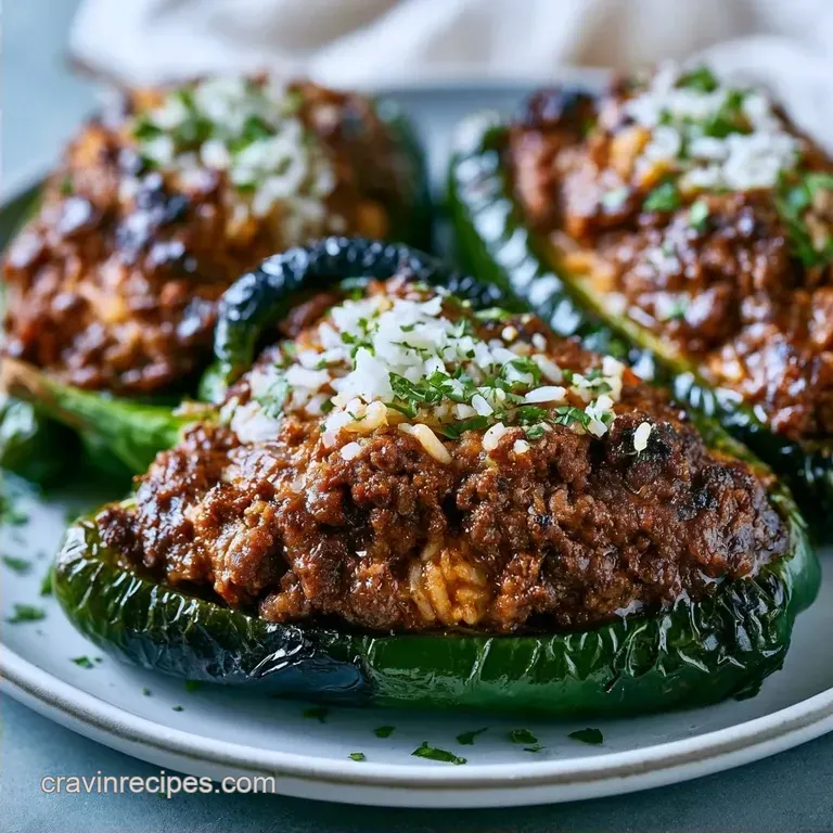 One-Pan Stuffed Poblano Pepper Skillet