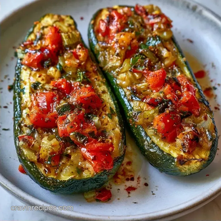 Hearty Vegetarian Stuffed Zucchini Boats
