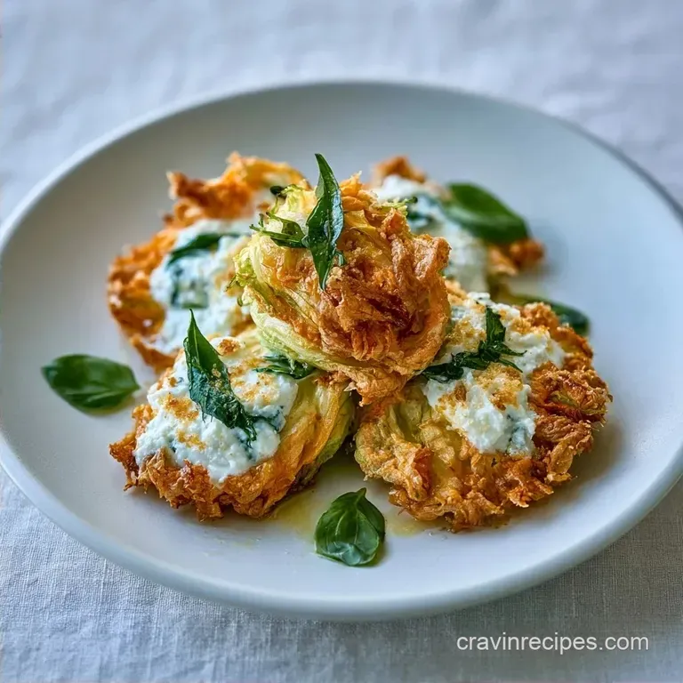 Stuffed Zucchini Flowers with Ricotta