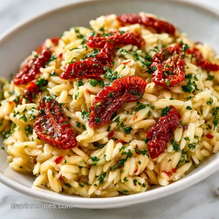 Vegan Tuscan Orzo Bake with Coconut Milk