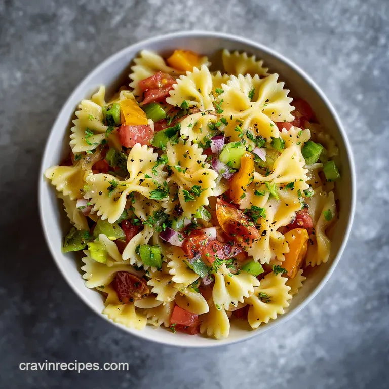 Bow Tie Pasta Salad: Zesty and Vibrant
