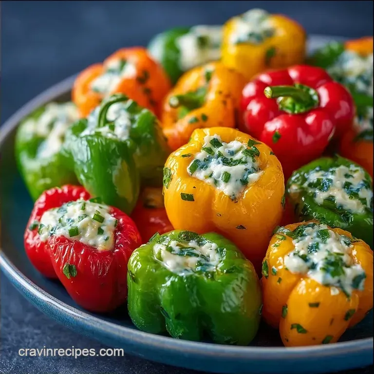 Zesty Herb & Garlic Stuffed Mini Peppers