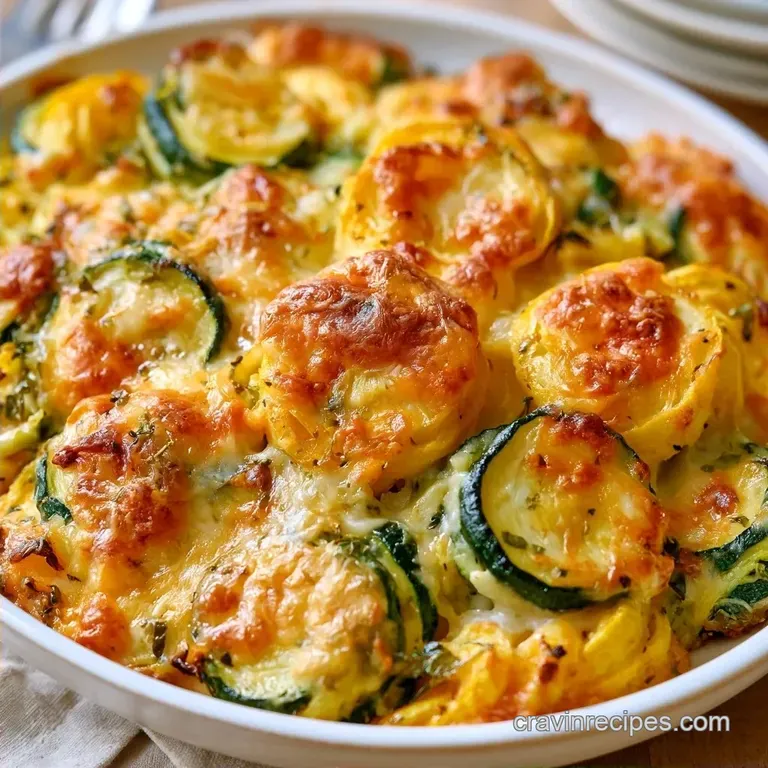 Zucchini Squash Casserole with Cream Cheese